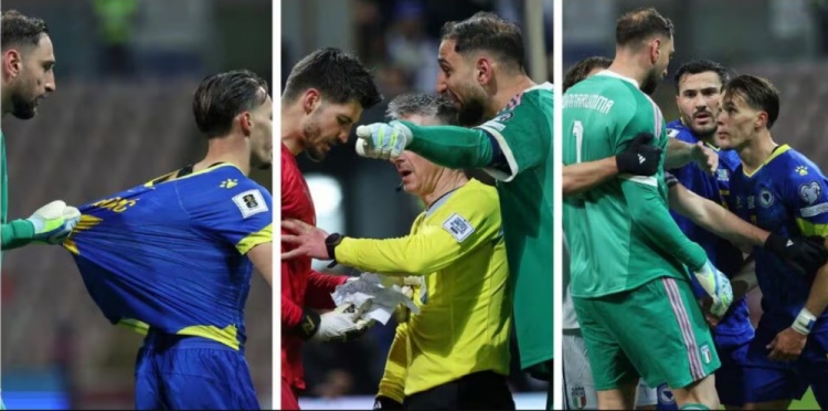 开云-图片报:点球大战多纳鲁马“抢走”波黑门将小抄,与对方发生争执